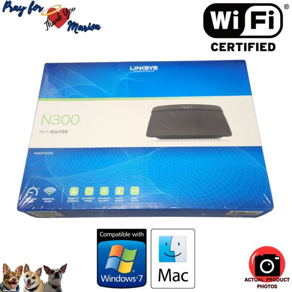 Linksys N300: Wi-Fi Wireless Router, Linksys Connect, 300 Mbps Transfer Speed - Picture 1 of 7
